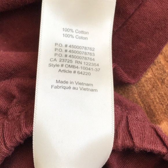 Aritzia Wilfred Jolie Crop Tshirt-Burgundy-Size M - Picture 7 of 10